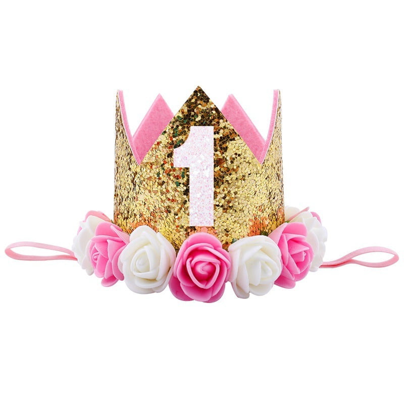 BESTOYARD Princess Baby Flower Crown Headband Hair Accessories Birthday 3/ Year